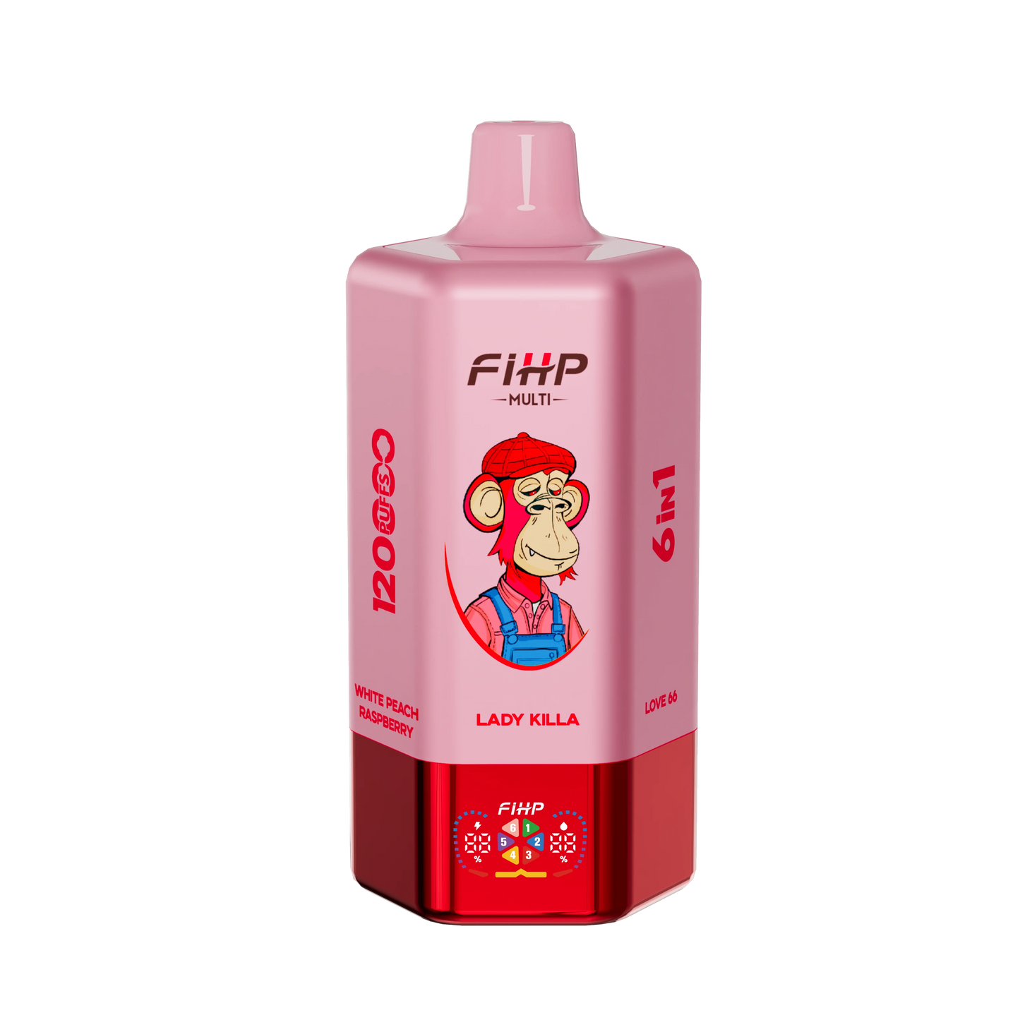 🚀 Jednorazowy e-papieros FIHP, smak 6 w 1 (120 000 zaciągnięć)