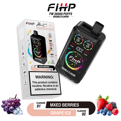 Papieros elektroniczny FIHP 🚀 Jednorazowy papieros elektroniczny o dwóch smakach (36 000 zaciągnięć)