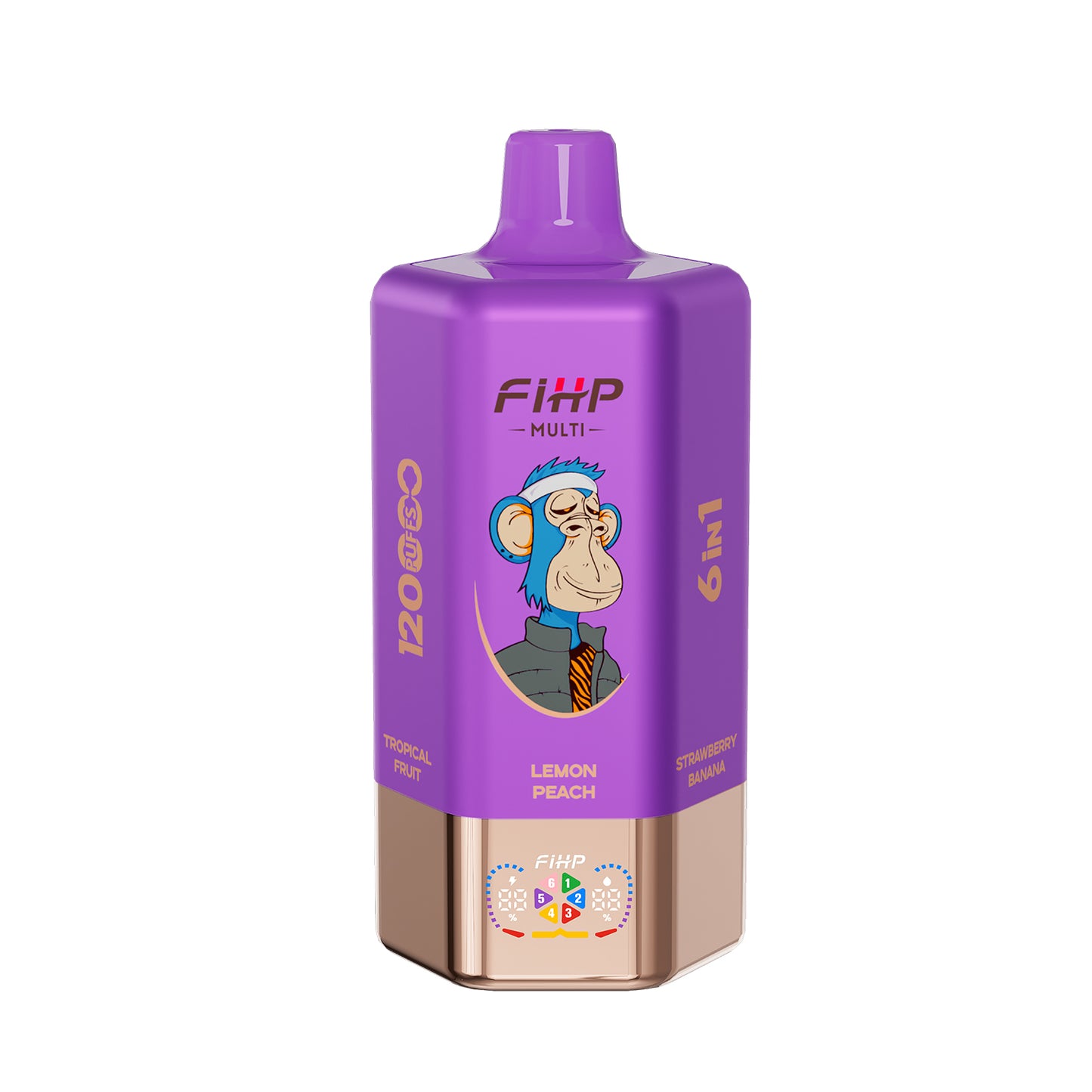 Jednorazowy e-papieros FIHP 🚀, smak 6 w 1 (120 000 zaciągnięć)