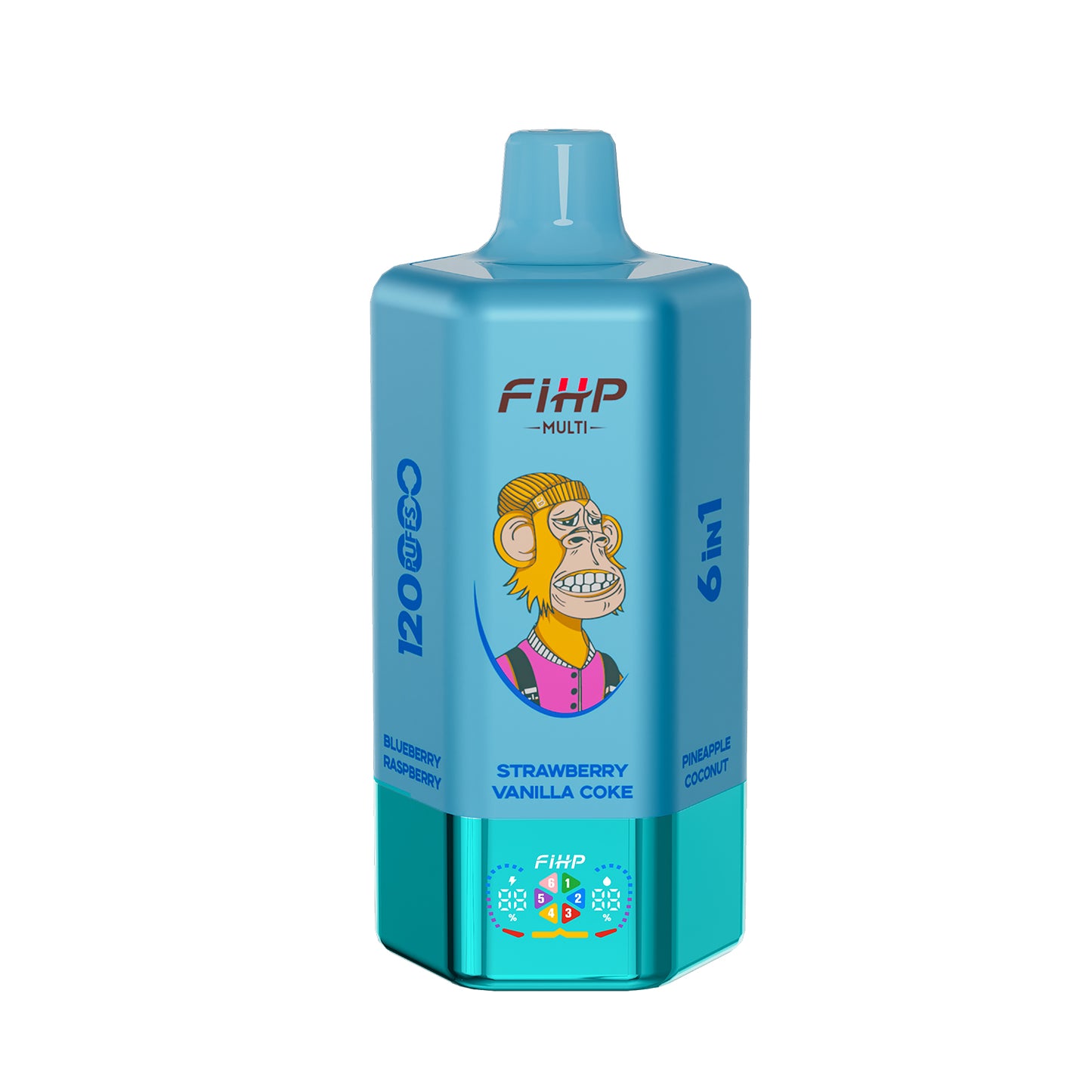 Jednorazowy e-papieros FIHP 🚀, smak 6 w 1 (120 000 zaciągnięć)