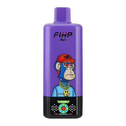 🚀 Papieros elektroniczny FIHP, 8 w 1, wielosmakowy, jednorazowy, elektroniczny papieros (200 000 zaciągnięć)